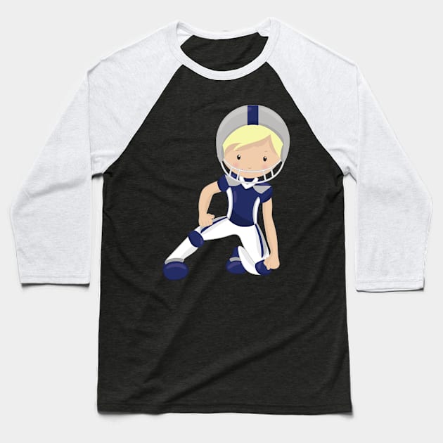 American Football, Rugby, Cute Boy, Blond Hair Baseball T-Shirt by Jelena Dunčević